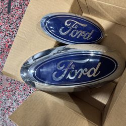2023-2025 F250 F350 OEM Ford Emblems Grille + Tailgate Set Chrome
