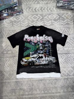 Roughplay black graphic tee Size XL