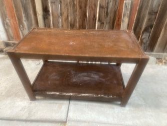 Wood Two-Tier Coffee Table
