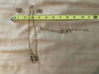 Necklace, Bracelet, Earrings/multicolored Metals