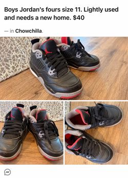 Air Jordan 4 Kids Sneakers Size 11
