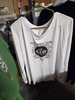 White Long Sleeve "But God" Graphic Top