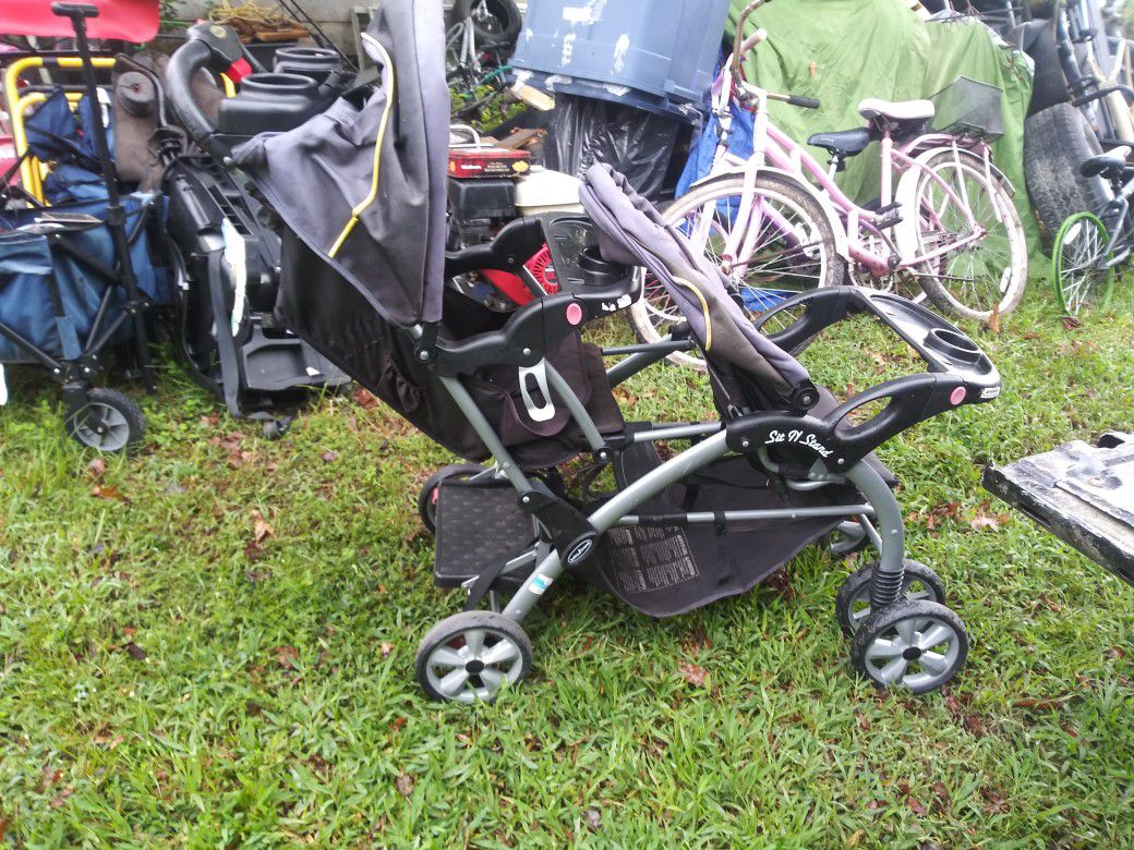 Two baby double stroller