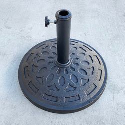(NEW) $30 Patio Umbrella Base 19” Round Stand Outdoor Garden Market, Weight 30lbs