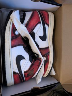 Nike Air Jordan 1 Mid Wear-Away Chicago Bred Sail Mens Size 8.5 DV9565-006  ( Blue Drum )