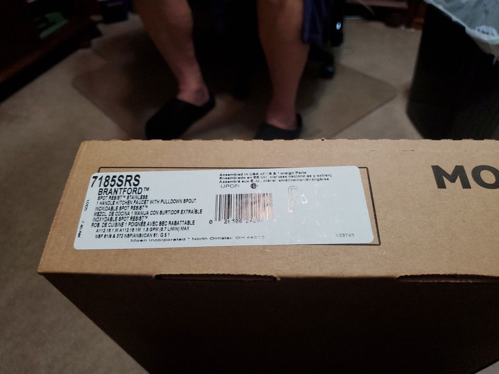 MOEN Brantford Kitchen Faucet.Single Lever,stainless Finish-pull down.Original Price $199-179 now reduced to 80