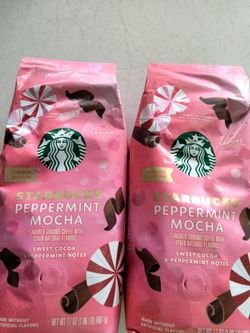 2 Bags Starbucks Peppermint Mocha Coffee