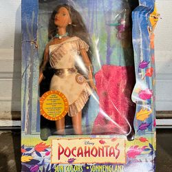 Vintage 1995 Disney Pocahontas "Sun Colors" Doll - NIB Mattel
