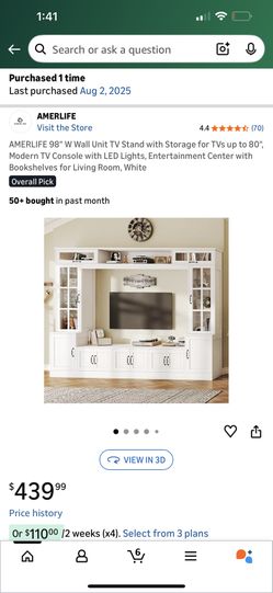 98” Entertainment Center