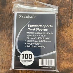 (400-Count) Pro-Safe Standard Sports Card Sleeves - Fits Toploaders - Clear Poly by