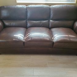 Leather Match Sofa