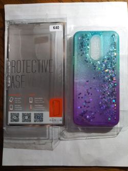 LG K40/Xpression Plus 2/Solo LTE Case Liquid Glitter Cover