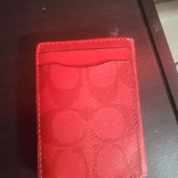 red coach wallet 