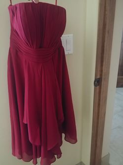 Deep Pink Strapless Dress (size 6-8)