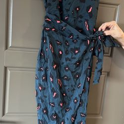 SHEIN Dark Teal animal print dress