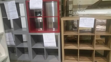 Storage shelves starting at 35 and up brand new assembled here at our store