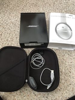Bose QC 35 Box and Case with Cables