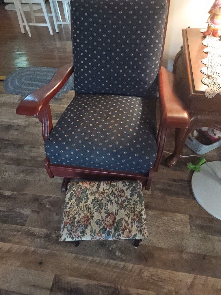 Cherry Wood Rocker, Stool Separately