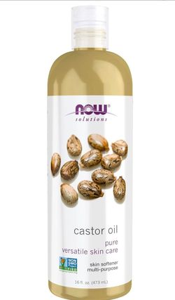 New NOW Foods Solutions, Castor Oil, 100% Pure Versatile Skin Care, Multi-Purpose Skin Softener, 16-Ounce