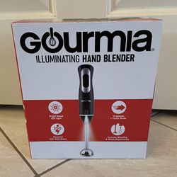 New Gourmia GHB2360 12 Speed Illuminating Immersion Hand Blender with Turbo Mode