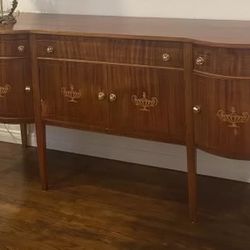 Mahogany Mid Century Cabinet With Drawers