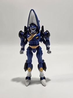 Power Rangers Wild Force Deluxe  Zord Morphin Blue Shark Ranger 2001 Bandai 7"