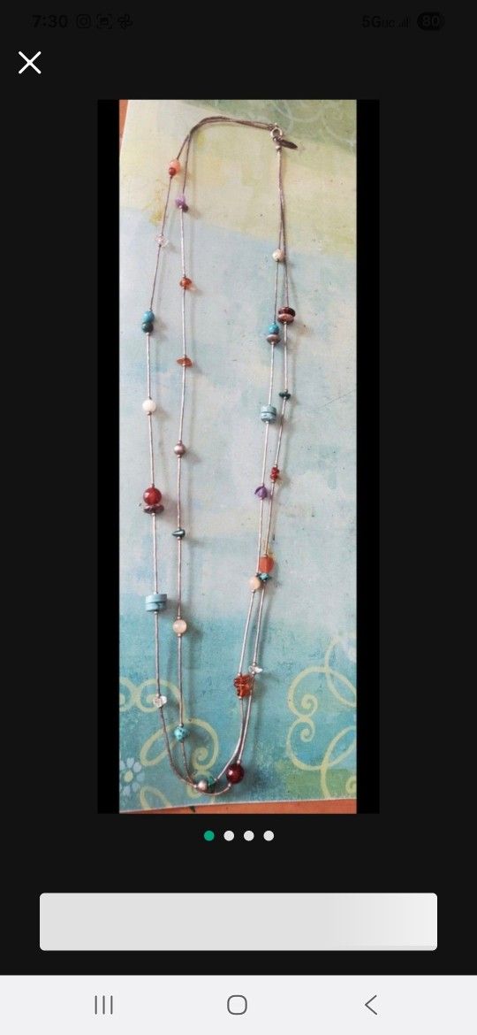 Sterling Silver Vintage Rock Necklace