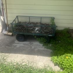 Heavy-Duty Green Mesh Garden Cart – Multi-Purpose Yard & Patio Hauler