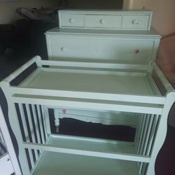Oak Babycrib  ,oak Changing Table  ,oak Dresser Can Deliver Okc Area 30