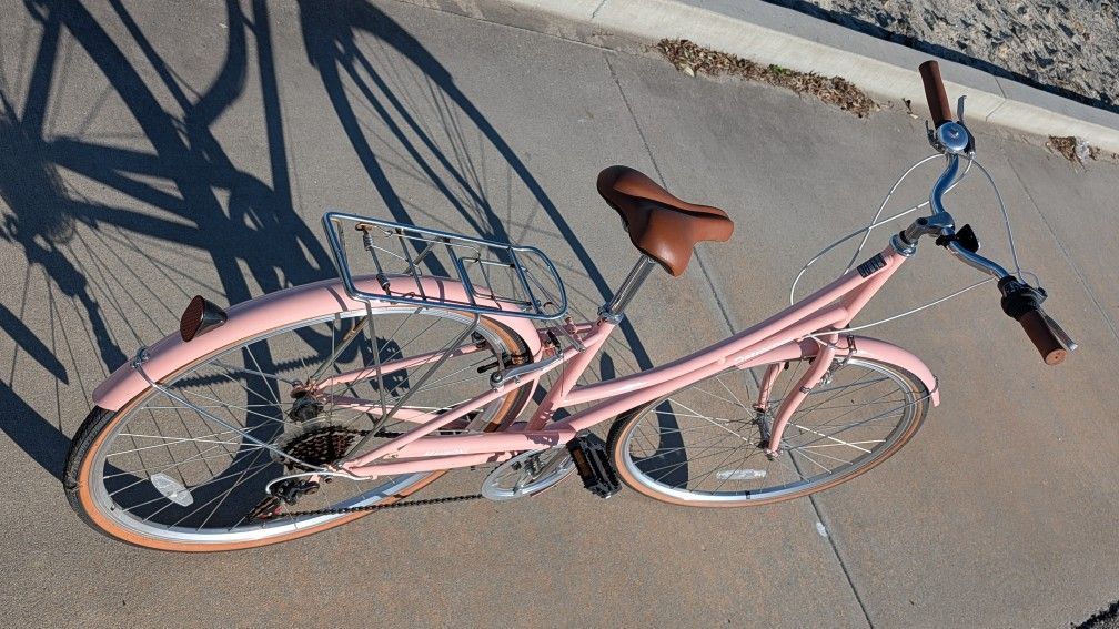 Ladies Hybrid Bike Retrospec 7 Speed Pink Women's Bicycle