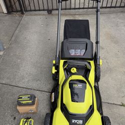 RYOBI 40V HP Brushless 21 in. Cordless Battery Walk Behind Self-Propelled Lawn Mower with (1) 6.0 Battery And Charger