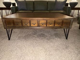 Raymour & Flanigan Coffee Table & (2) End Tables