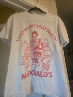 Vintage McDonald's 'I Had My Birthday Part at McDonald's ' T-Shirt