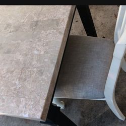 SOLID MARBLE TOP TABLE   ANOTHER AVAILABLE 