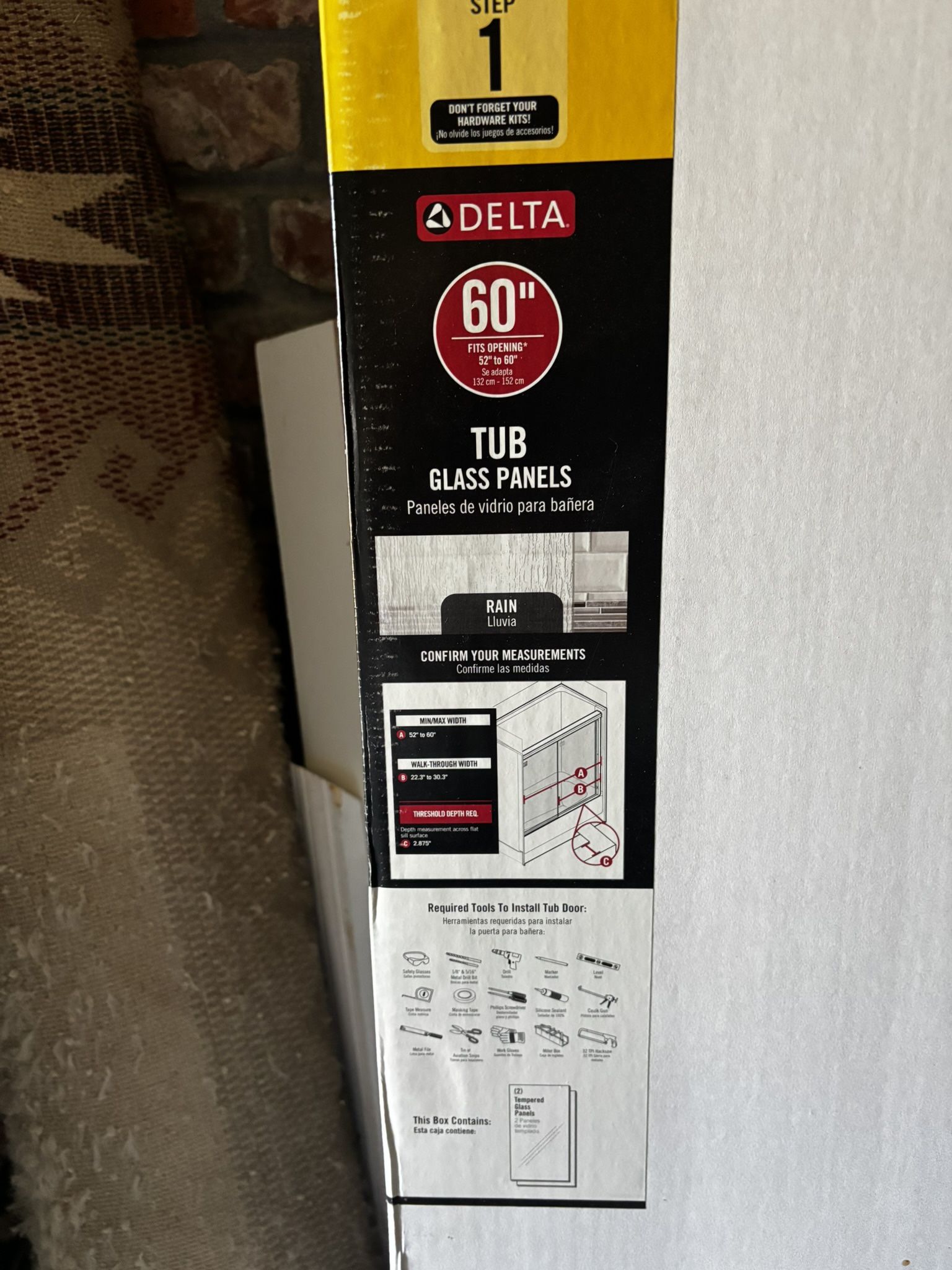 One Door Of Double Sliding Shower Doors