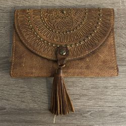 Patricia Nash Colli Distressed Leather Wallet Vintage Rare