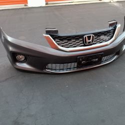2013-2015 Honda Accord Coupe Complete Front Bumper With All The Accessories Oem. 