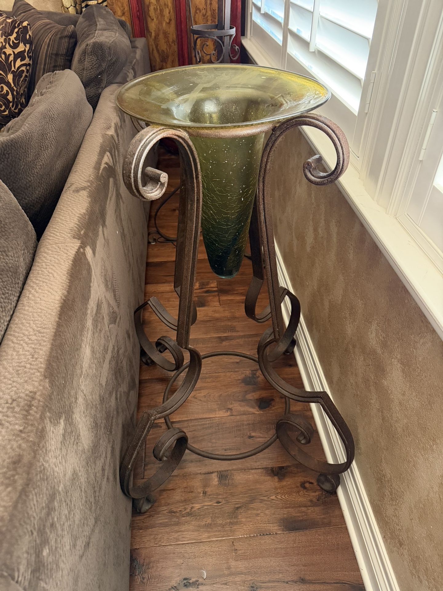 Rustic Wrought Iron Candelabras, Vase & Vase Holders, And individual Tulip candle holders