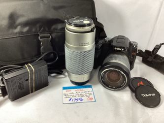 Sony ALPHA A100 10.2MP DSLR w/2 lens