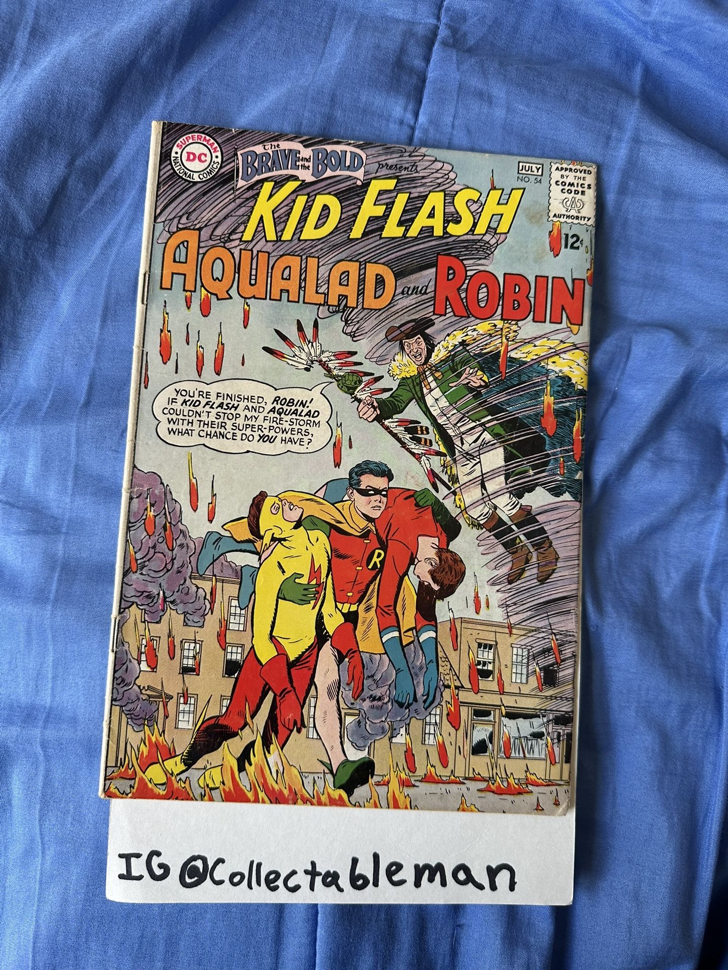 Brave and the Bold #54 DC Comic 1964, Kid Flash Aqualad Robin Origin Teen Titans