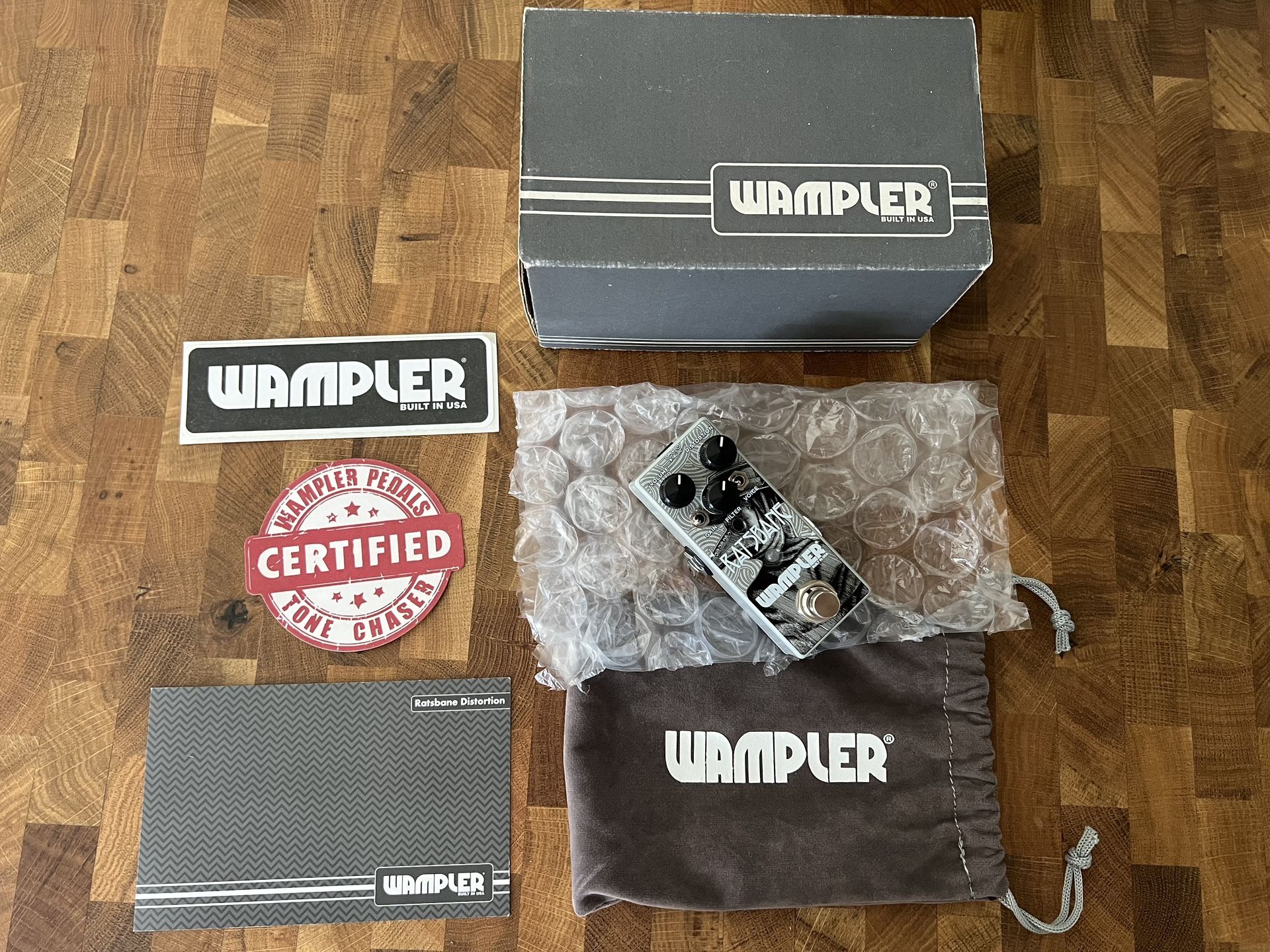 Wampler Ratsbane Distortion Overdrive Guitar Pedal Effects Unit