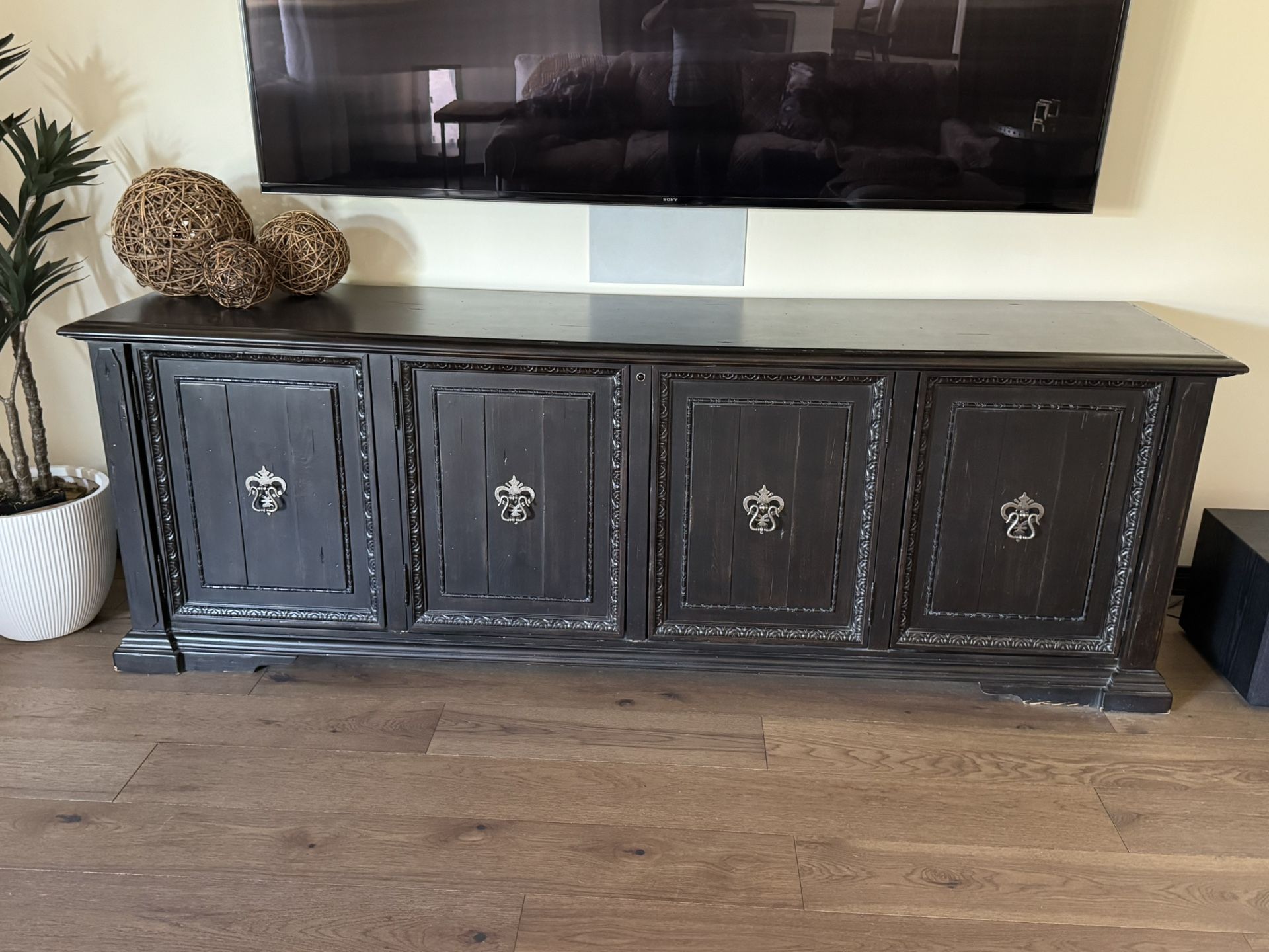 Hooker black Credenza