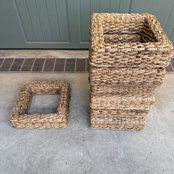 Woven Hanging Wall Décor Set (7 Pieces) – Used (Great Condition)