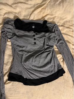 Grey Long Sleeve with Black Tank