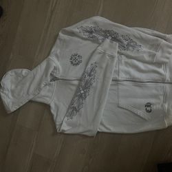 White Chrome Hearts Zip