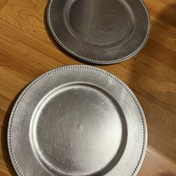 10 Pc. Silver Charger Plates