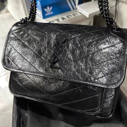 Women's Classic Vintage Pleated Shoulder Bag