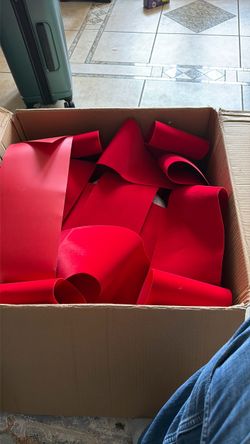 43” red velvet magnet bow for cars