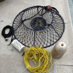 32” Crab Trap Hoop Net Trap for Crab and Lobster Saltwater 
