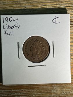 1904 Indian Head Cent Full Liberty Head